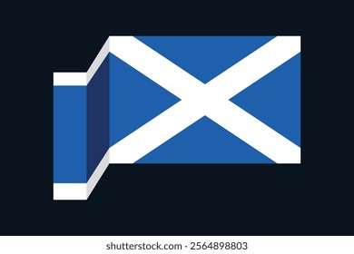 Scotland flag, The flag of Scotland, Flag of Scotland national country symbol illustration Vector, Rectangle Scotland flag illustration, Flat vector illustration
