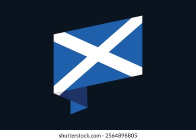 Scotland flag, The flag of Scotland, Flag of Scotland national country symbol illustration Vector, Rectangle Scotland flag illustration, Flat vector illustration
