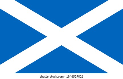Scotland flag with official colors and the aspect ratio of 3:5. Vector illustration.