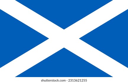 Scotland flag, official colors and proportion. Vector illustration.