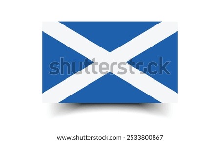 Scotland flag official colors and proportion digital vector illustration