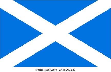 Scotland flag realistic waving for design on independence day or other state holiday; 3D illustration