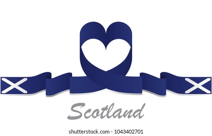 scotland flag and ribbon