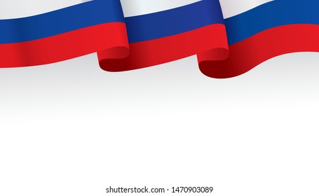 Scotland flag ribbon isolated on white background. Vector illustration 