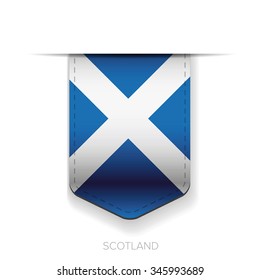 Scotland Flag Ribbon Vector