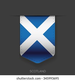 Scotland Flag Ribbon Vector