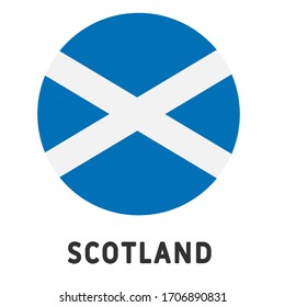 Scotland Flag Round Circle Vector