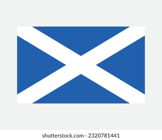 Schottische Flagge. Scots Scottish National Nation Country Banner Symbol Zeichen Symbol. Vereinigtes Königreich Blue White St Andrews Cross Salreifen Clip Art Vector