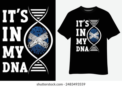 Scotland Flag Scottish It's in My DNA Gift T-Shirt Design