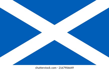 Scotland flag. Scottish national symbol. Vector illustration.