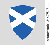Scotland Flag in Shield Shape Frame