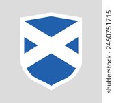 Scotland Flag in Shield Shape Frame