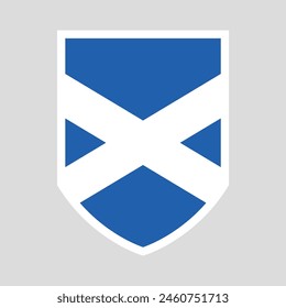 Bandera de Escocia en forma de escudo