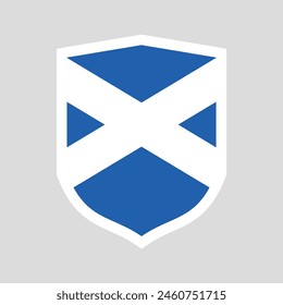 Scotland Flag in Shield Shape Frame