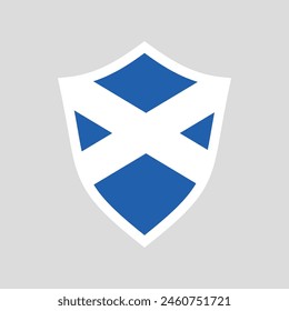 Bandera de Escocia en forma de escudo