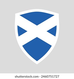 Bandera de Escocia en forma de escudo