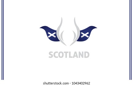 scotland flag and tulip