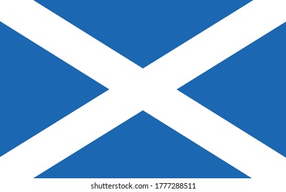 Scotland flag vector graphic. Rectangle Scottish flag illustration. Scotland country flag is a symbol of freedom, patriotism and independence.