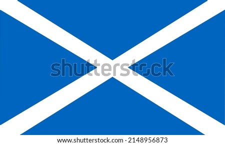 Scotland flag vector. the official coat of arms of the country with the right two colors.
