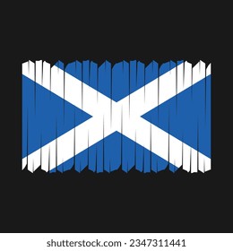 Vector de bandera de Escocia con fondo transparente