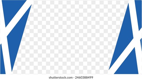 Scotland flag wave isolated on png or transparent background vector illustration.