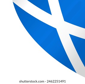 Scotland flag wave isolated on png or transparent background vector illustration.