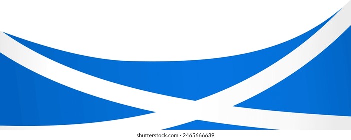 Scotland flag wave isolated on png or transparent background vector illustration.