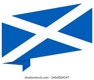 Scotland flag wave isolated on png or transparent background vector illustration.
