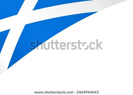 Scotland flag wave isolated on png or transparent background vector illustration.