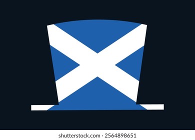 Scotland hat with flag, Scotland flag vector graphic, Scotland country flag is a symbol of freedom, National Scotland flag, vector illustration
