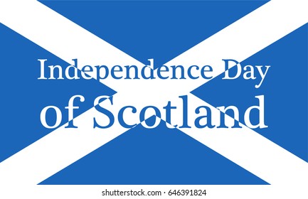 Scotland Independence Day. June 24. Vector illustration Scotland flag