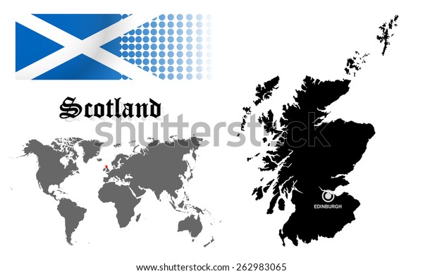 Scotland Info Graphic Flag Location World Stock Vector (Royalty Free ...