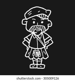 scotland man doodle