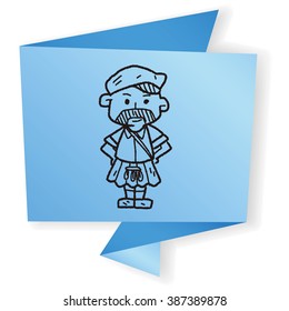 scotland man doodle