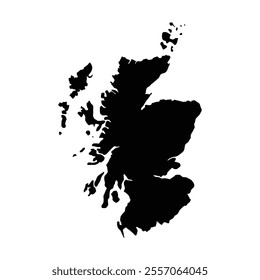 scotland map icon illustration design