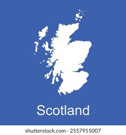 scotland map icon illustration design