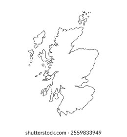 scotland map icon illustration design