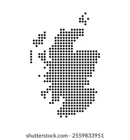 scotland map icon illustration design