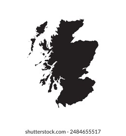 Diseño de símbolo de ilustración de icono de mapa de Escocia