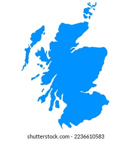 Scotland map vector illustration on a white background. European country.