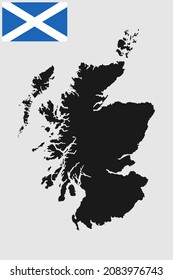 Scotland Map Vector Silhouette Illustration Isolated Stock Vector ...