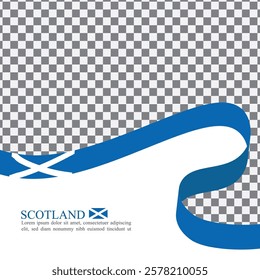 Scotland national flag ribbon stock vector