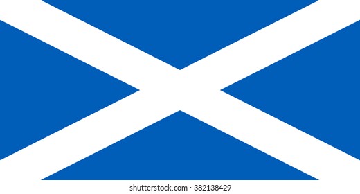 Scotland national flag , Saint Andrew's Cross , The Saltire , correct colors and proportion , accurate , isolated vector illustration
