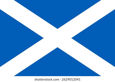 scotland national simple flag, scottish state flag vector illustration