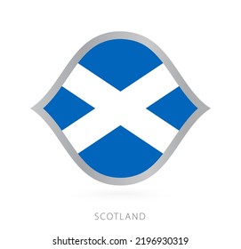 Scotland national team flag in style for international basketball competitions. Vector sign.