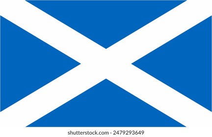 Scotland official flag vector with standard size and proportion. National flag emblem with accurate size and colors.