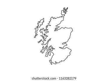 Scotland Map Outline - Veterinaria Online