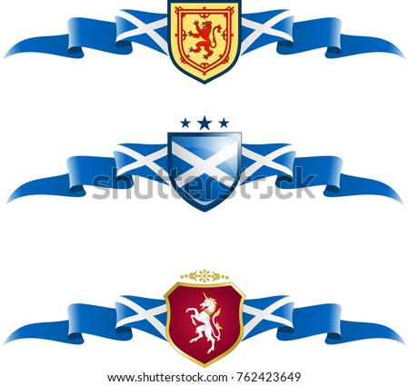 Scotland Patriotic Banner Set. Vector graphic images representing Scotland