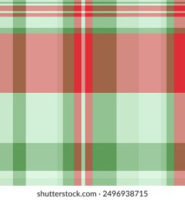Scotland pattern background check, tough textile seamless texture. Dog tooth fabric tartan plaid vector in red and light colors palette.
