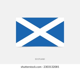 Scotland Rectangle flag icon with shadow.
